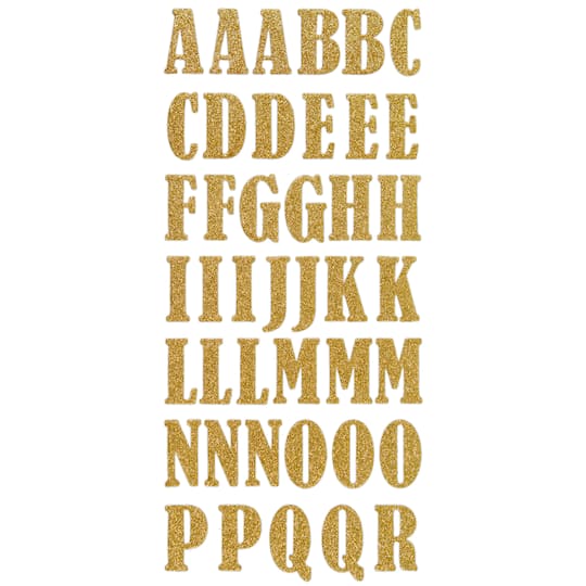 Glitter Bernhard Condensed Alphabet Foam Stickers by Recollections&#x2122;